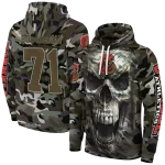 custom cornell big red camo skull hoodie best selling