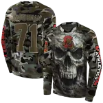 custom cornell big red camo skull hoodie best selling