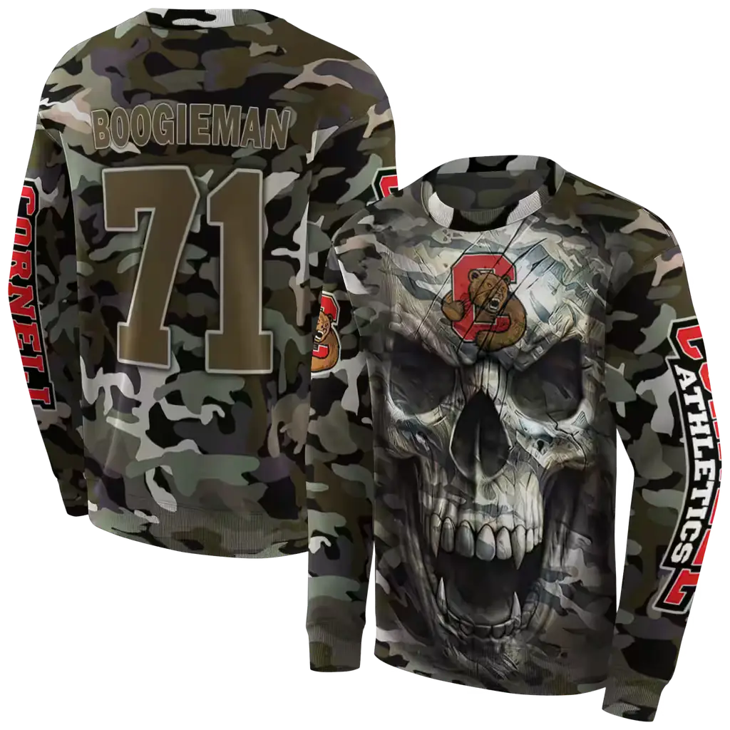 custom cornell big red camo skull hoodie premium grade custom cornell big red camo skull hoodie premium grade