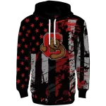 custom cornell big red distressed flag red black hoodie best selling