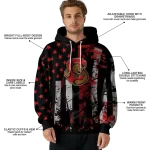 custom cornell big red distressed flag red black hoodie best selling