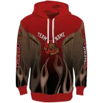 custom cornell big red flame design red hoodie best selling