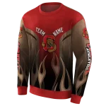 custom cornell big red flame design red hoodie best selling