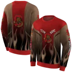 custom cornell big red flame design red hoodie best selling
