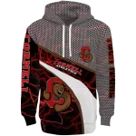 custom cornell big red hexagonal mesh red black gray hoodie best selling