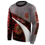 custom cornell big red hexagonal mesh red black gray hoodie best selling