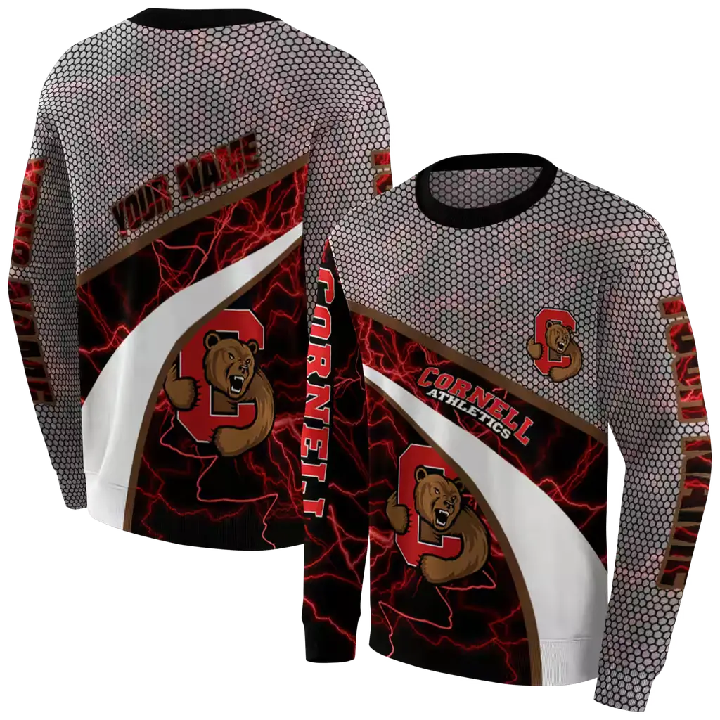 custom cornell big red hexagonal mesh red black gray hoodie premium grade custom cornell big red hexagonal mesh red black gray hoodie premium grade