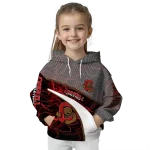 custom cornell big red hexagonal mesh red black gray hoodie best selling