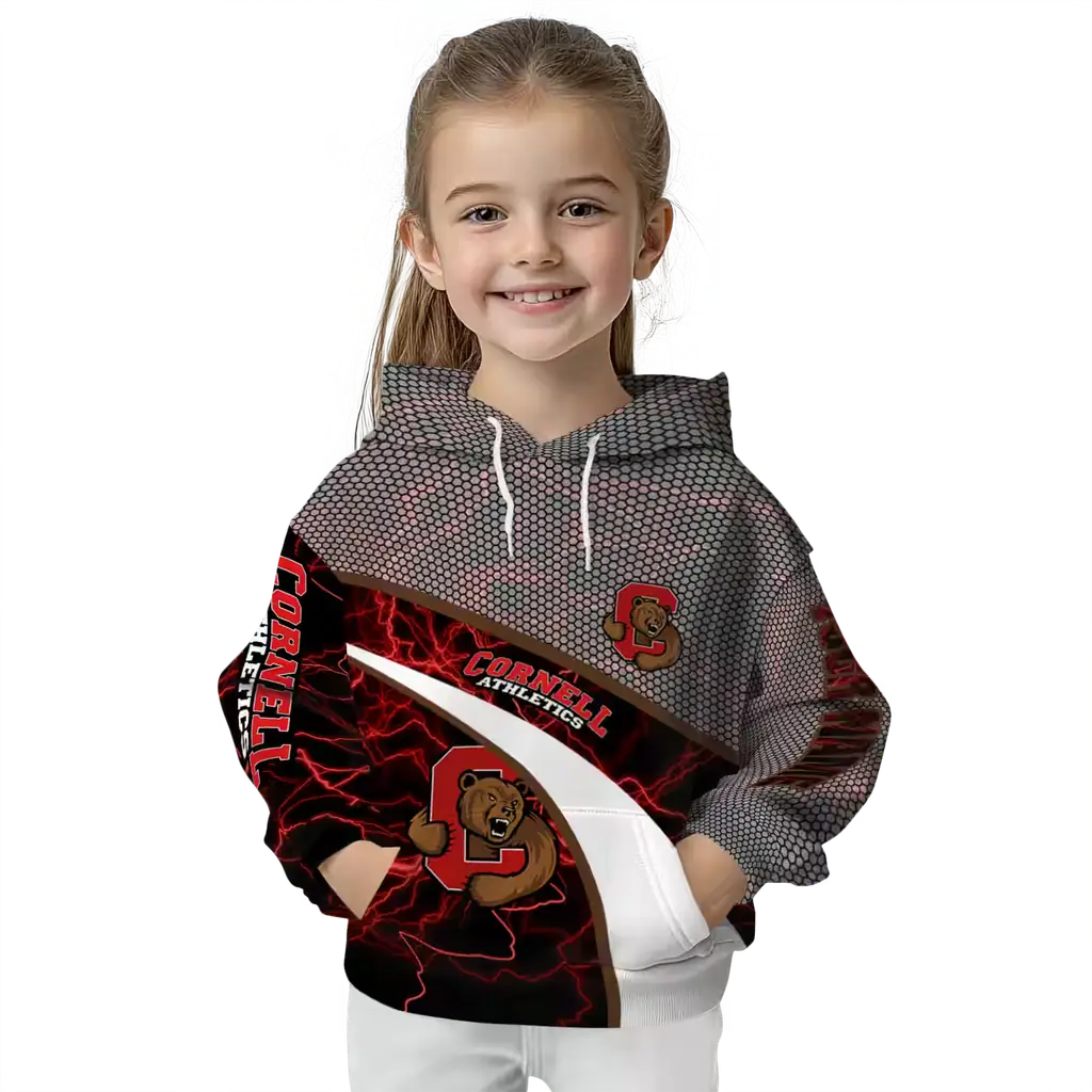 custom cornell big red hexagonal mesh red black gray hoodie top rated custom cornell big red hexagonal mesh red black gray hoodie top rated
