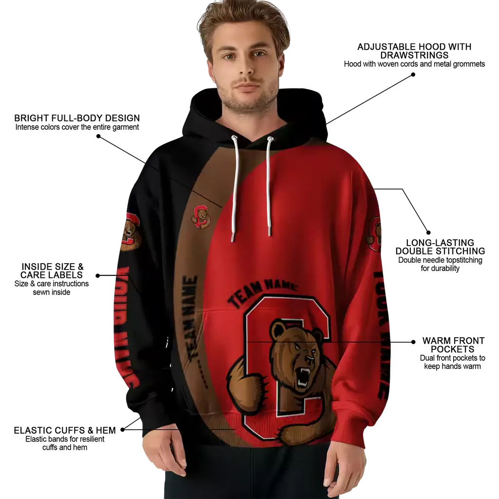 custom cornell big red minimalist design red black hoodie latest model custom cornell big red minimalist design red black hoodie latest model
