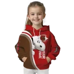 custom cornell big red peeking snoopy red hoodie best selling