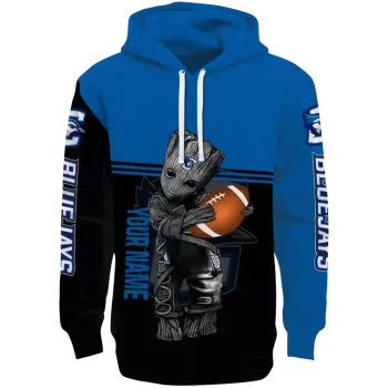 custom creighton bluejays baby groot blue black hoodie best selling
