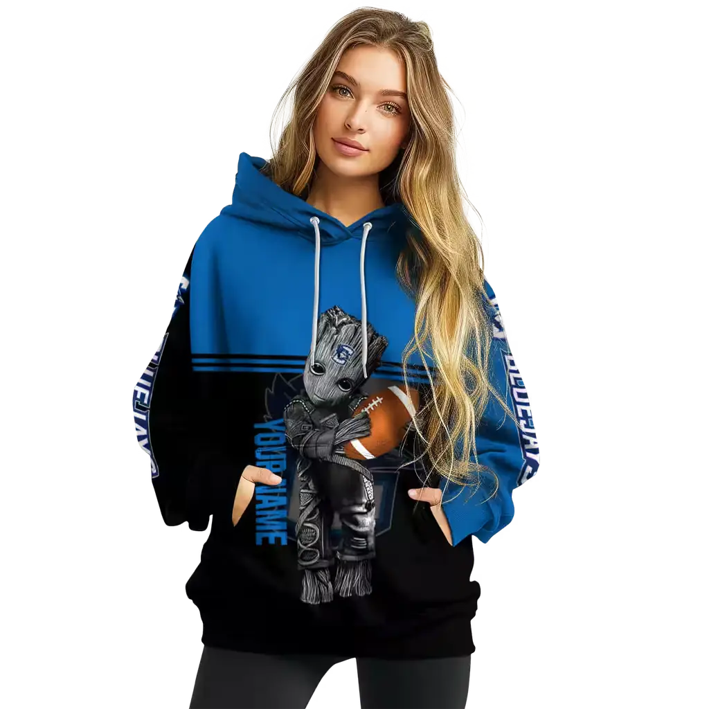 custom creighton bluejays baby groot blue black hoodie high quality custom creighton bluejays baby groot blue black hoodie high quality