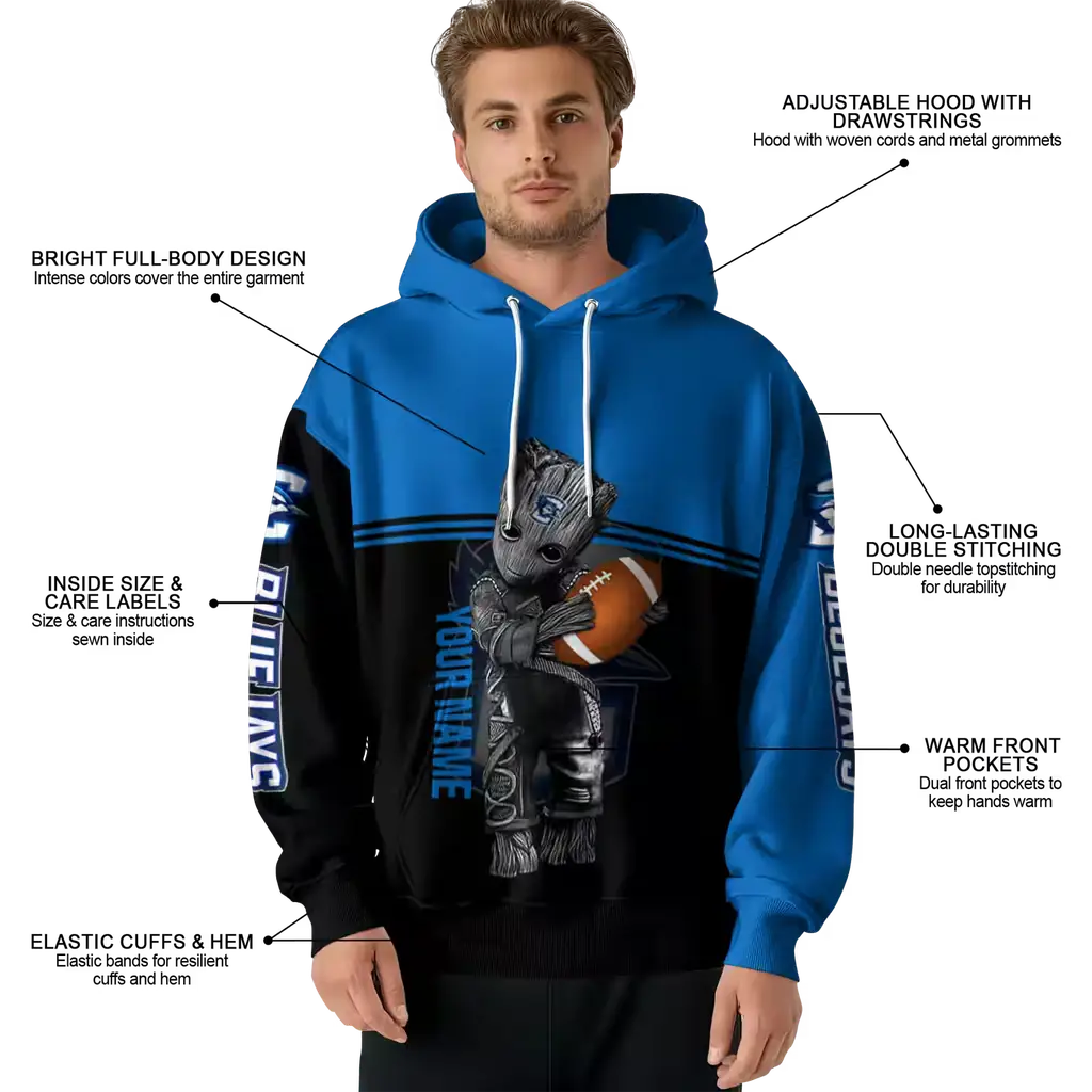 custom creighton bluejays baby groot blue black hoodie latest model custom creighton bluejays baby groot blue black hoodie latest model