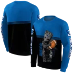 custom creighton bluejays baby groot blue black hoodie best selling