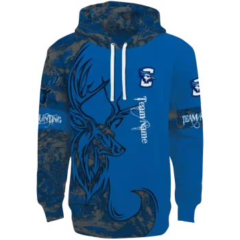 custom creighton bluejays deer silhouette blue hoodie best selling