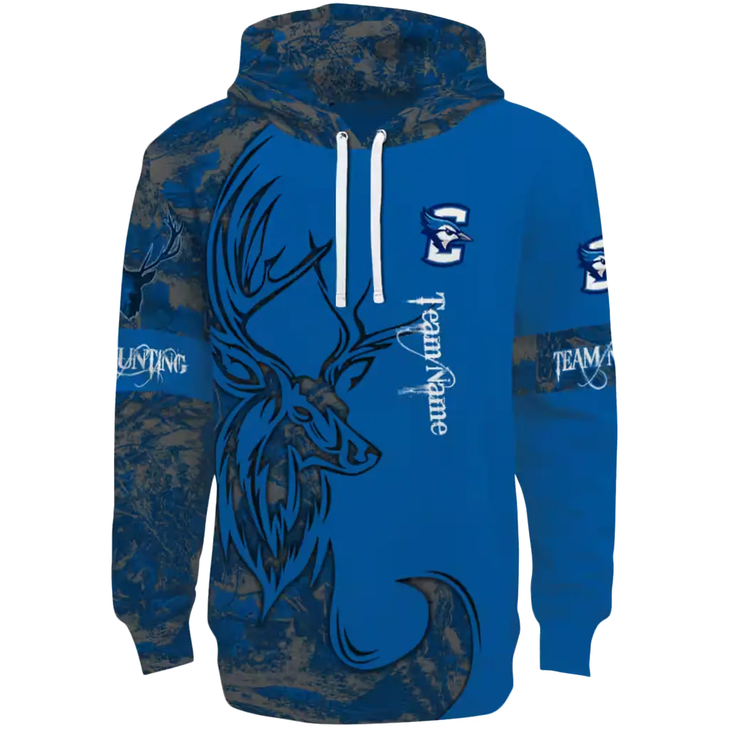 custom creighton bluejays deer silhouette blue hoodie best selling custom creighton bluejays deer silhouette blue hoodie best selling