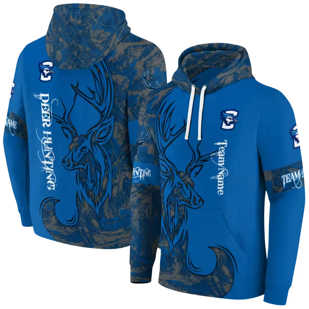 custom creighton bluejays deer silhouette blue hoodie fashion forward custom creighton bluejays deer silhouette blue hoodie fashion forward