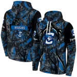 custom creighton bluejays hunting theme blue black hoodie best selling