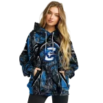 custom creighton bluejays hunting theme blue black hoodie best selling