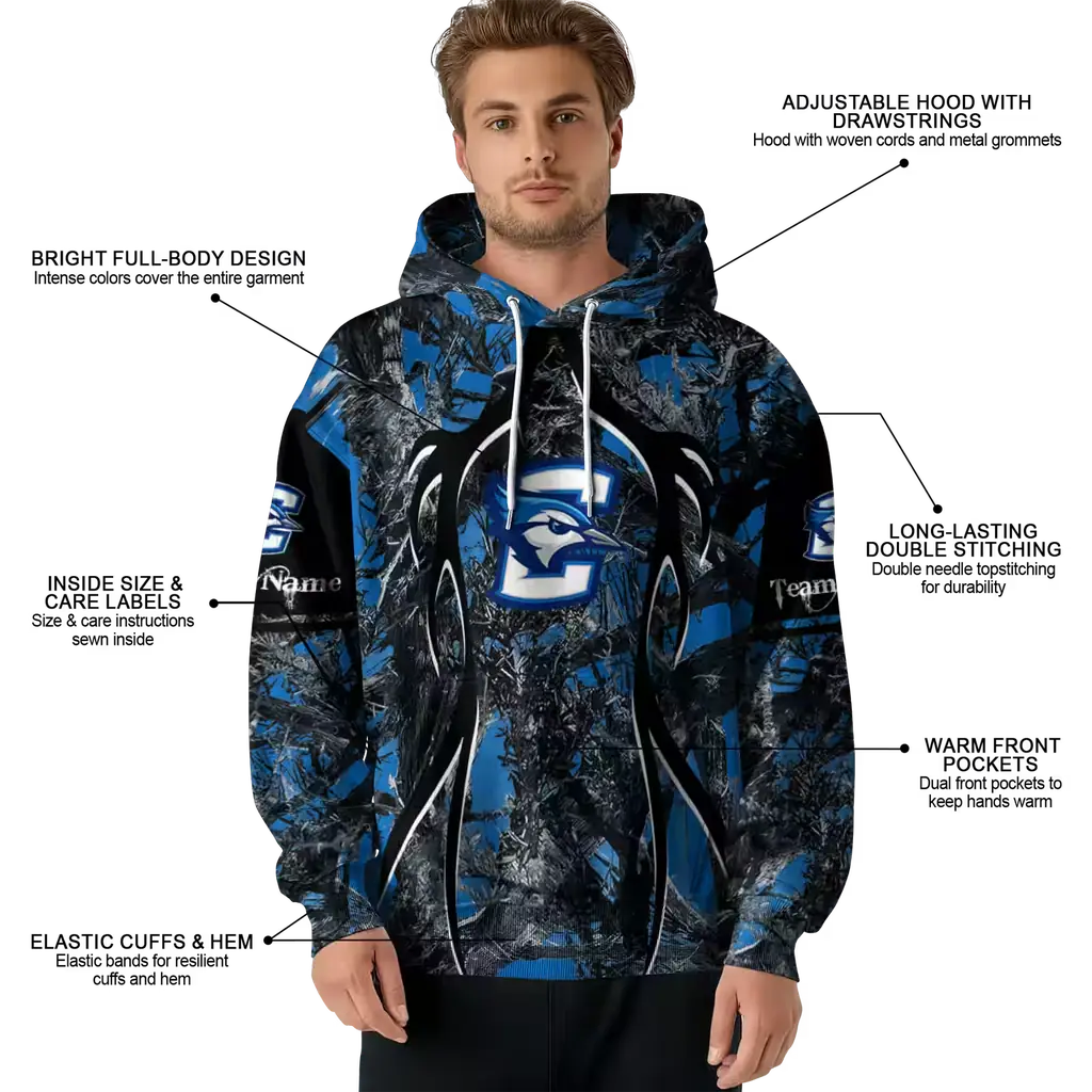 custom creighton bluejays hunting theme blue black hoodie latest model custom creighton bluejays hunting theme blue black hoodie latest model