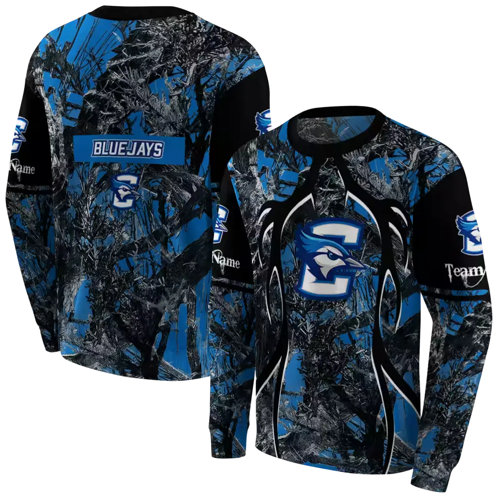 custom creighton bluejays hunting theme blue black hoodie premium grade custom creighton bluejays hunting theme blue black hoodie premium grade
