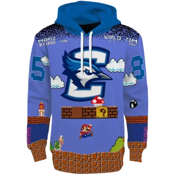 custom creighton bluejays mario blue black hoodie best selling