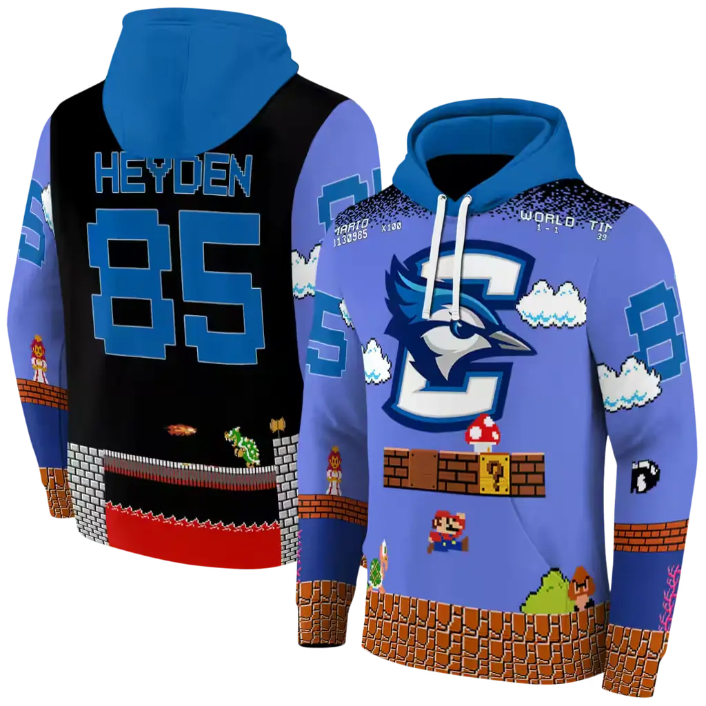 custom creighton bluejays mario blue black hoodie fashion forward custom creighton bluejays mario blue black hoodie fashion forward