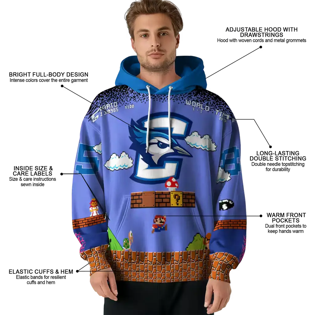 custom creighton bluejays mario blue black hoodie latest model custom creighton bluejays mario blue black hoodie latest model