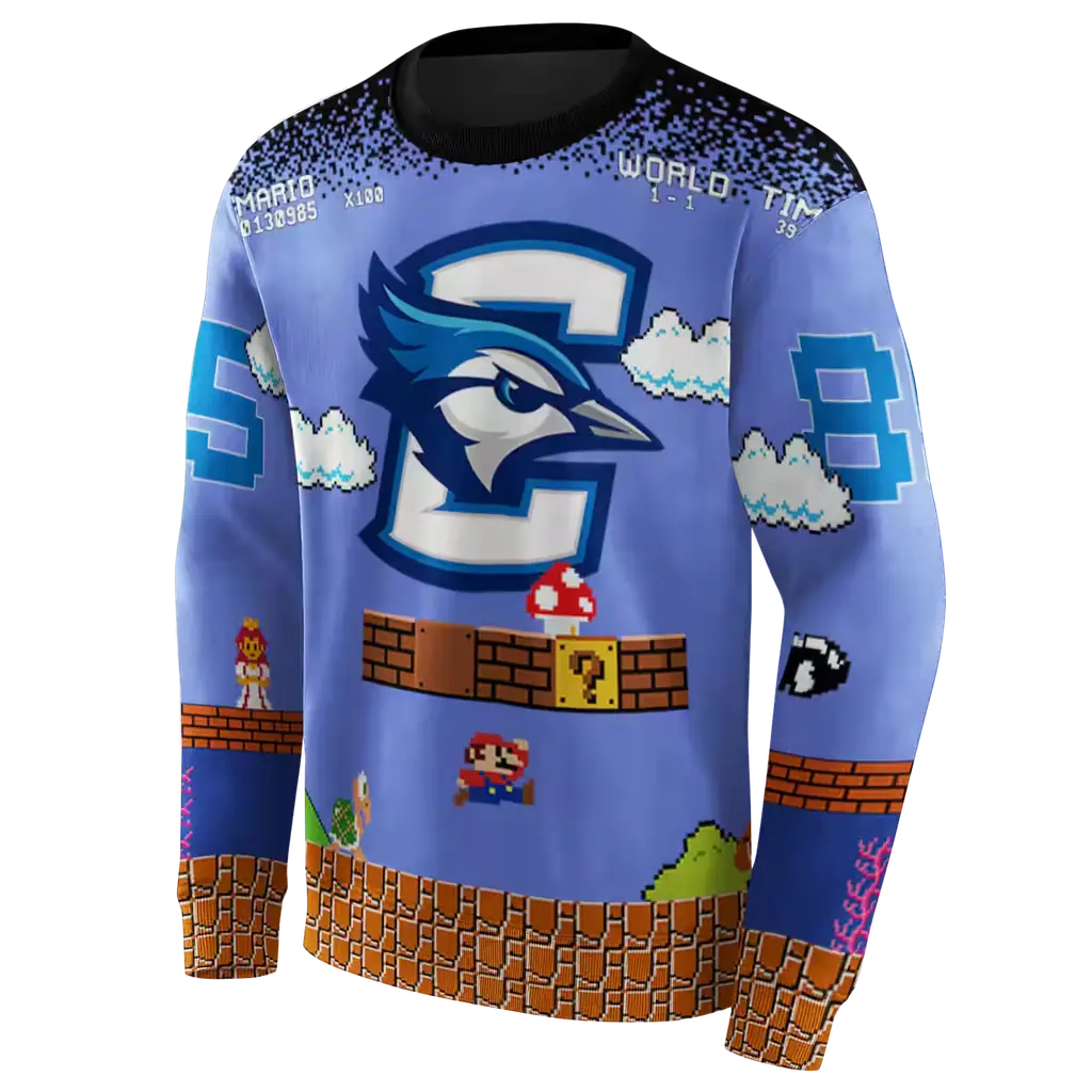 custom creighton bluejays mario blue black hoodie new arrival custom creighton bluejays mario blue black hoodie new arrival