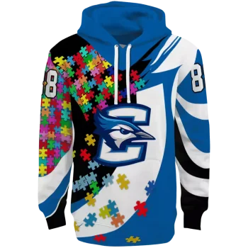 custom creighton bluejays puzzle pieces blue hoodie best selling