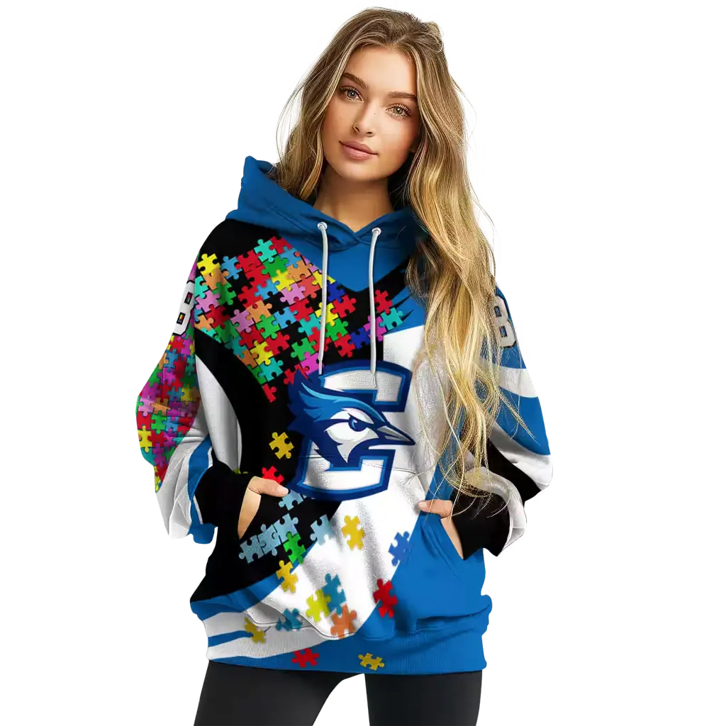 custom creighton bluejays puzzle pieces blue hoodie high quality custom creighton bluejays puzzle pieces blue hoodie high quality