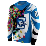 custom creighton bluejays puzzle pieces blue hoodie best selling