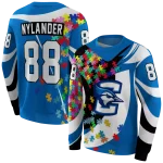 custom creighton bluejays puzzle pieces blue hoodie best selling