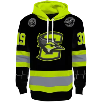 custom creighton bluejays safety motif black neon green hoodie best selling