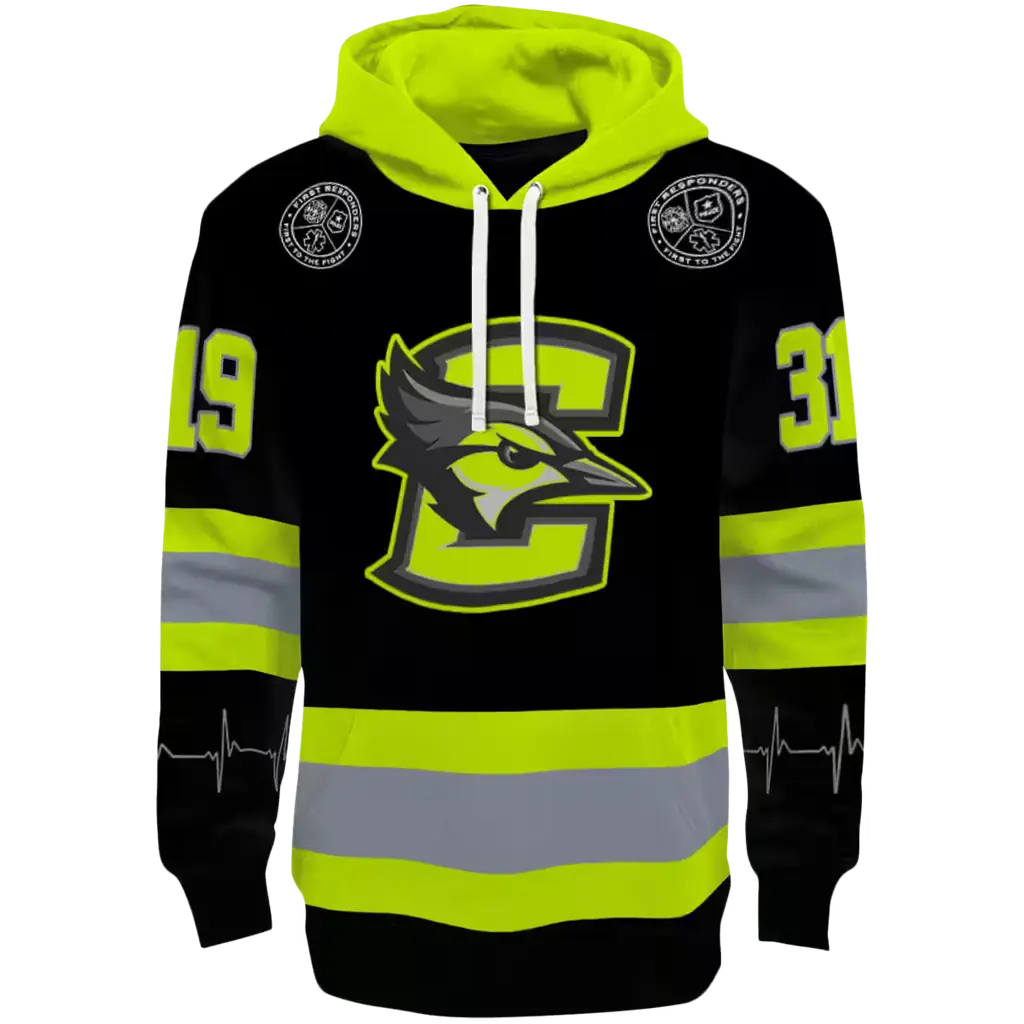 custom creighton bluejays safety motif black neon green hoodie best selling custom creighton bluejays safety motif black neon green hoodie best selling