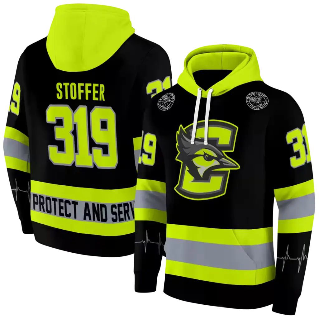 custom creighton bluejays safety motif black neon green hoodie fashion forward custom creighton bluejays safety motif black neon green hoodie fashion forward