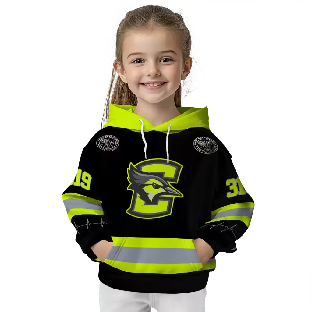 custom creighton bluejays safety motif black neon green hoodie top rated custom creighton bluejays safety motif black neon green hoodie top rated