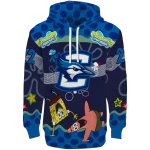 custom creighton bluejays spongebob patrick star blue navy hoodie best selling