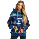 custom creighton bluejays spongebob patrick star blue navy hoodie best selling