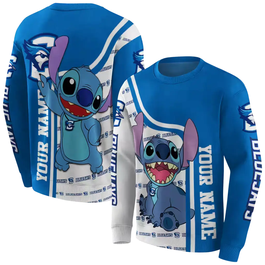 custom creighton bluejays stitch blue hoodie premium grade custom creighton bluejays stitch blue hoodie premium grade