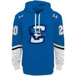 custom creighton bluejays striped sleeves blue hoodie best selling