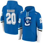 custom creighton bluejays striped sleeves blue hoodie best selling