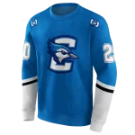 custom creighton bluejays striped sleeves blue hoodie best selling