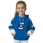 custom creighton bluejays striped sleeves blue hoodie best selling