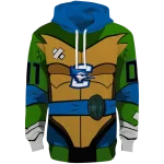 custom creighton bluejays superhero armor blue green hoodie best selling