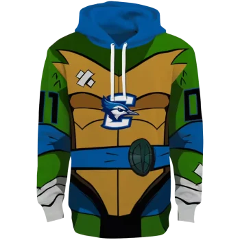 custom creighton bluejays superhero armor blue green hoodie best selling