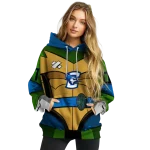 custom creighton bluejays superhero armor blue green hoodie best selling