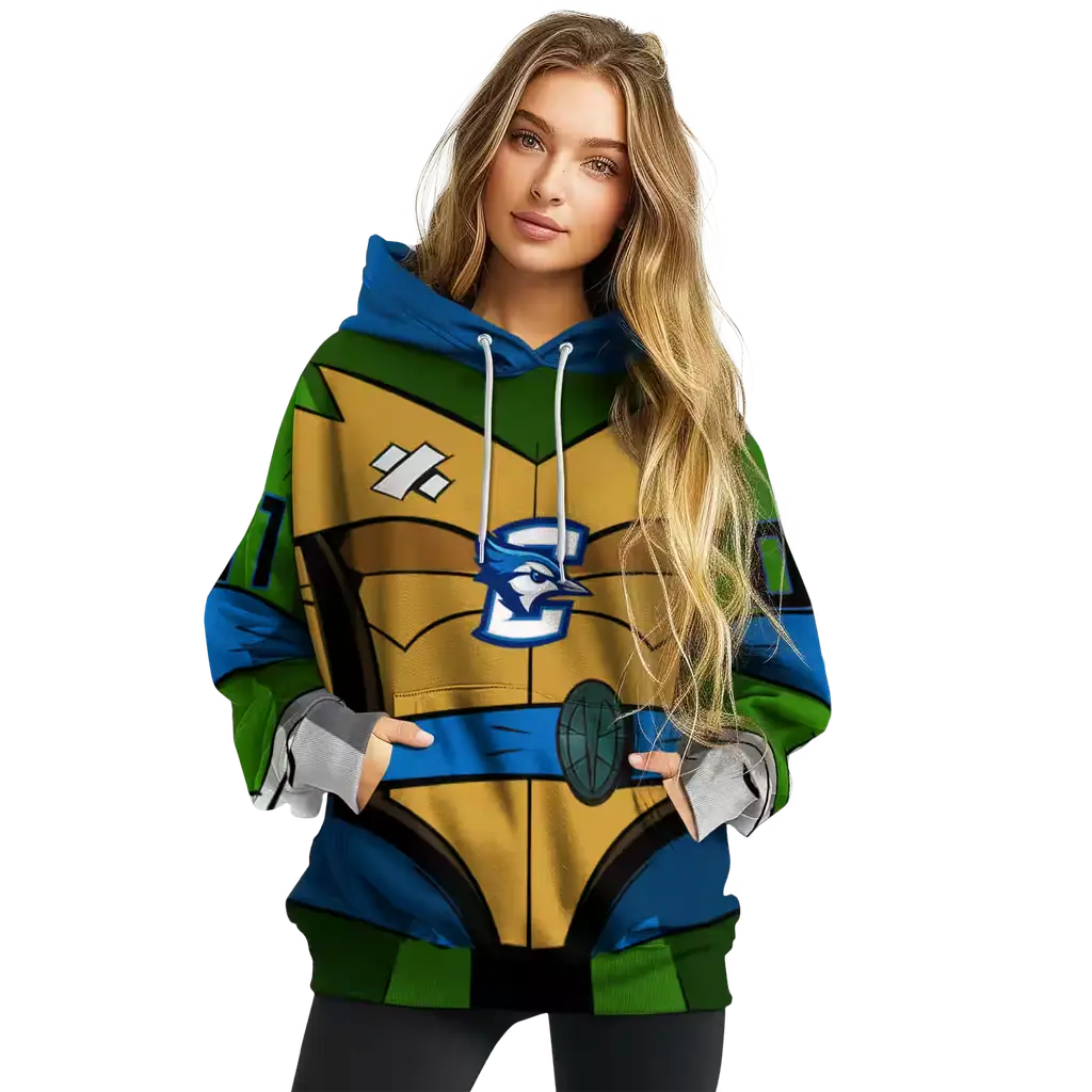 custom creighton bluejays superhero armor blue green hoodie high quality custom creighton bluejays superhero armor blue green hoodie high quality