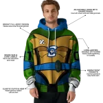custom creighton bluejays superhero armor blue green hoodie best selling